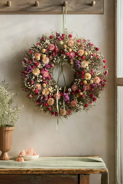 Terrain Dried Pink Confetti Wreath