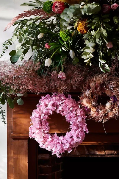 Terrain Dried Pink Lunaria Wreath In Multi