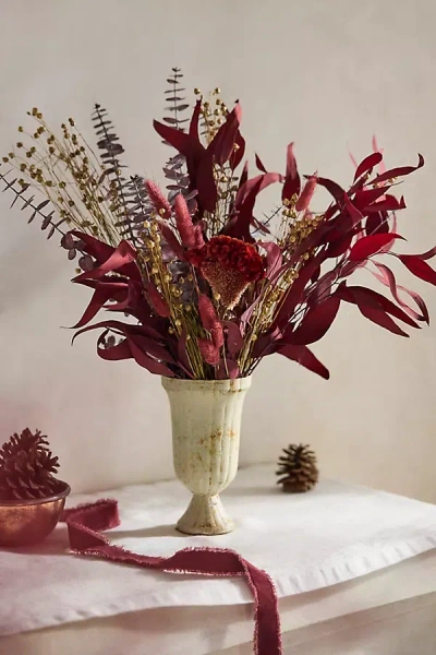 Terrain Dried Vermilion Ember Bouquet In White