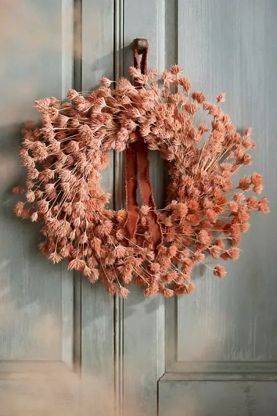 Terrain Dried Weeping Bamboo Wreath In Pink