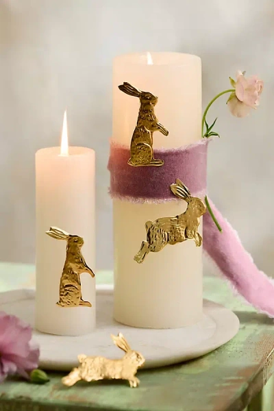 Terrain Easter Bunny Candle Pins, Set Of 4 In Neutral