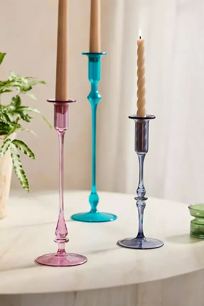 Terrain Egyptian Glass Spindle Taper Holder In Purple