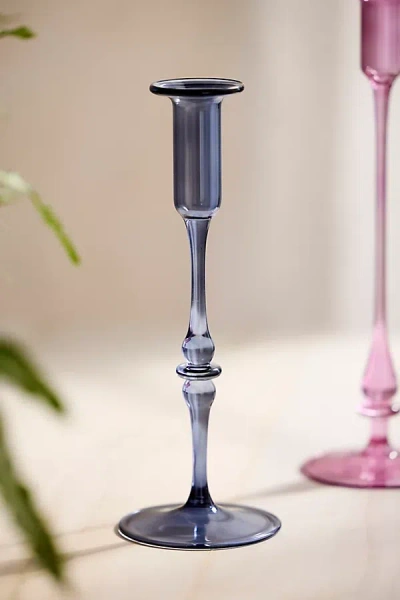 Terrain Egyptian Glass Spindle Taper Holder In Purple