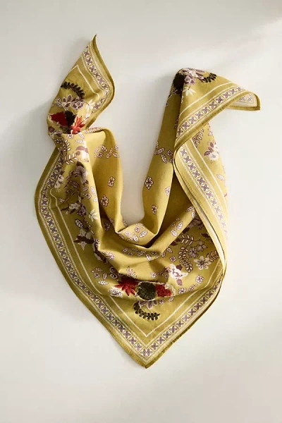Terrain Embroidered Fall Floral Bandana In Yellow