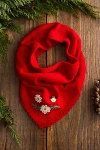 Terrain Embroidered Floral Snood In Red