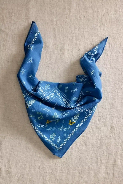 Terrain Embroidered Paisley Bandana In Blue