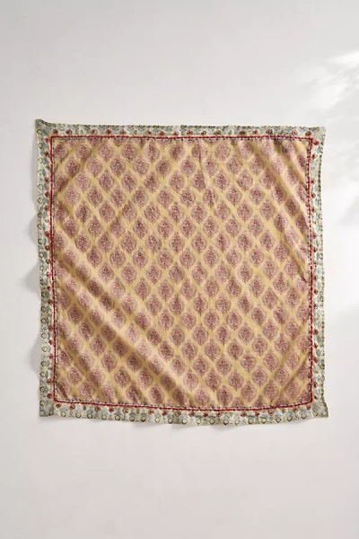 Terrain Embroidered Print Bandana In Green
