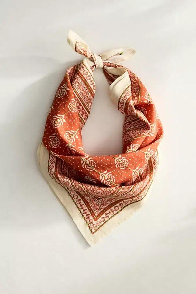 Terrain Embroidered Stitch Bandana In Orange