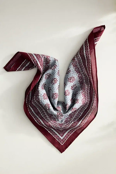 Terrain Embroidered Stitch Bandana In Purple