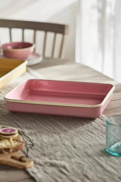Terrain Enamel Baking Pan, Rectangle In Pink