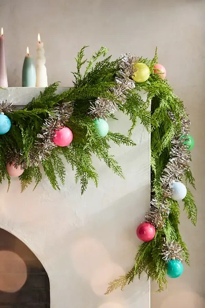 Terrain Enamel Bauble + Tinsel Garland In Multi