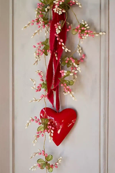 Terrain Enamel Heart Ornaments, Set Of 2