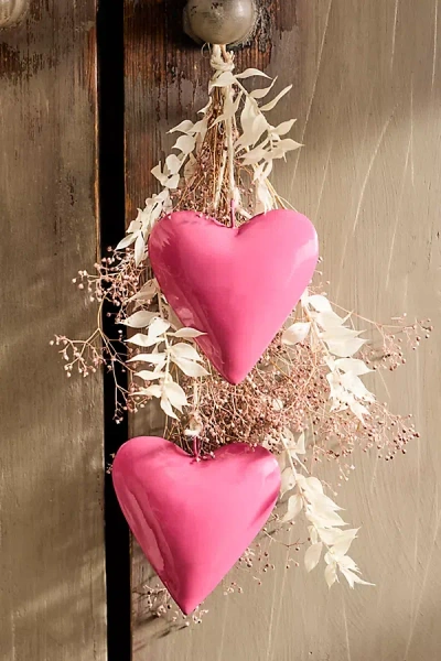 Terrain Enamel Heart Ornaments, Set Of 2