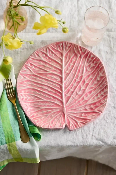 Terrain Enamel Leaf Plate In Pink