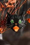 Terrain Enamelware Cat Ornament In Black