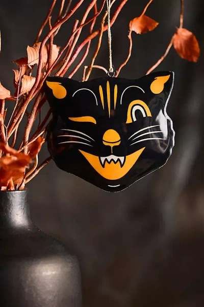 Terrain Enamelware Cat Ornament In Multi