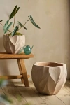Terrain Faceted Terracotta Taper Planter In Neutral