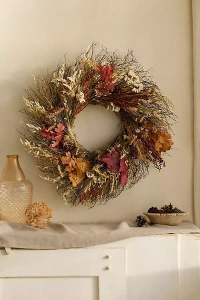 Terrain Fall Fields Dried Wreath In Multi