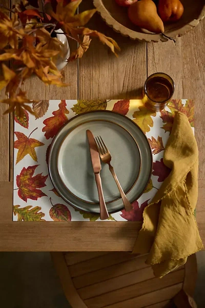 Terrain Fall Foliage Paper Placemats, Set Of 18