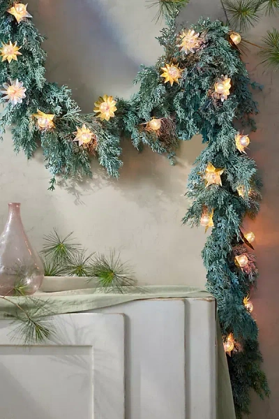 Terrain Faux Blue-green Fir Garland, 9'