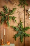 Terrain Faux Fir Snowflakes, Set Of 2 Large In Green