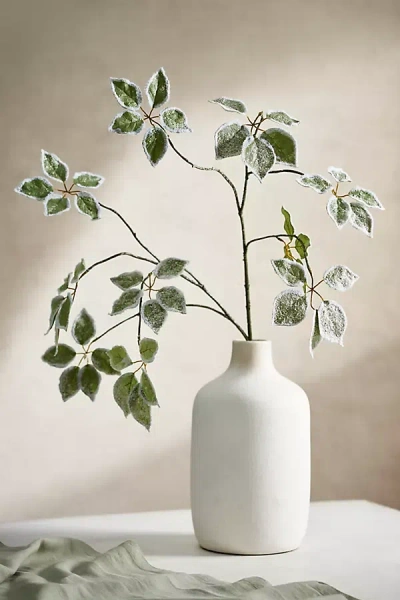Terrain Faux Frosted Leaf Spray