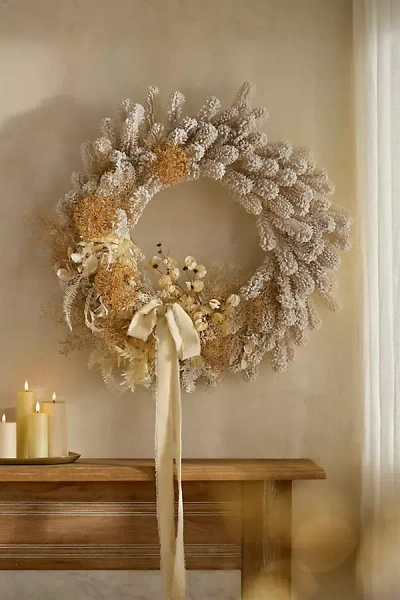 Terrain Faux Ivory Fir Wreath In Neutral