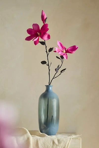 Terrain Faux Magnolia Branch Spray In Blue