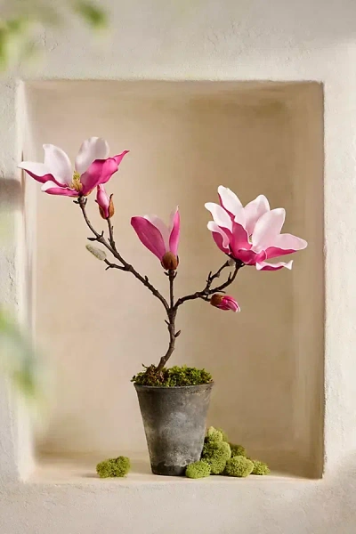 Terrain Faux Magnolia Spray In Gray