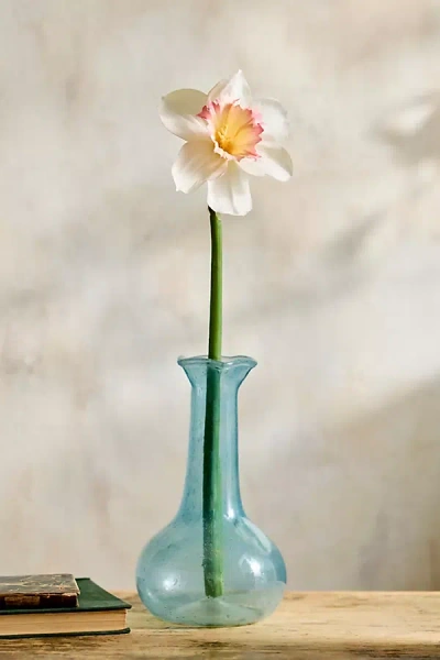 Terrain Faux Narcissus Stem, White + Pink In Blue