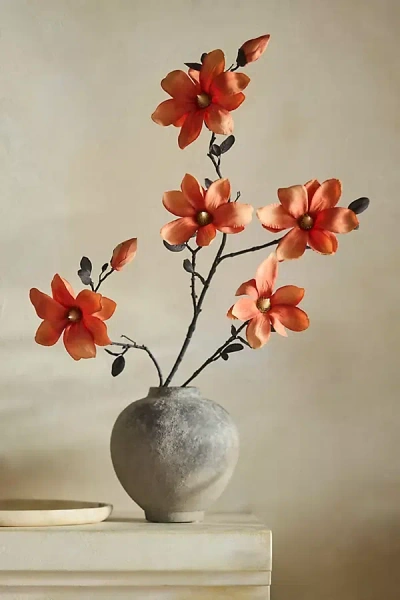 Terrain Faux Orange Magnolia Spray In Gray