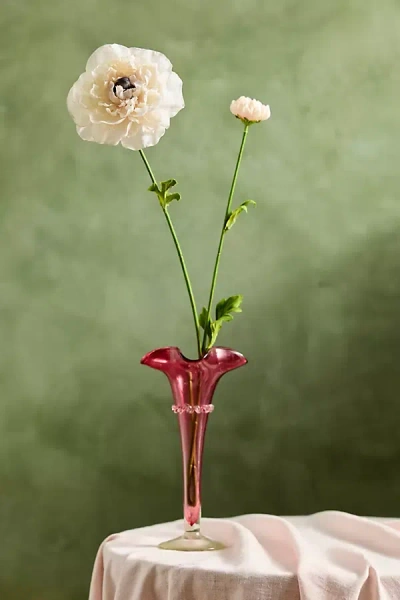 Terrain Faux Ranunculus Spray In Red