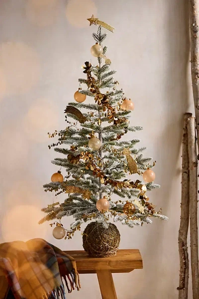 Terrain Faux Snowy Moss Ball Fir Tree, 40" In Multi