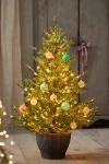 Terrain Faux Twinkling Pre-lit Potted Norway Spruce, 4' In Multi