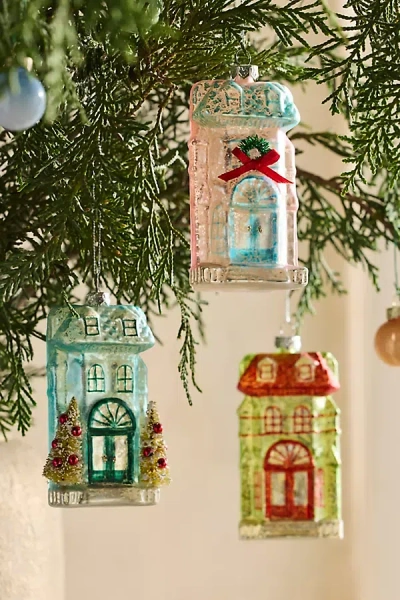 Terrain Festive House Ornaments, Set Of 3