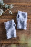 Terrain Fingerless Alpaca Gloves In Blue