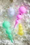 Terrain Finial Glass Ornaments, Set Of 4