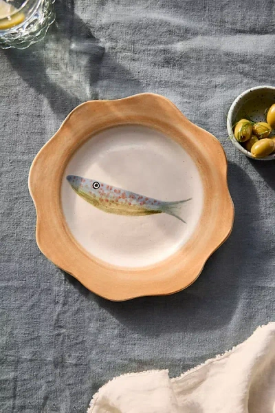 Terrain Fish Stoneware Plate In Neutral