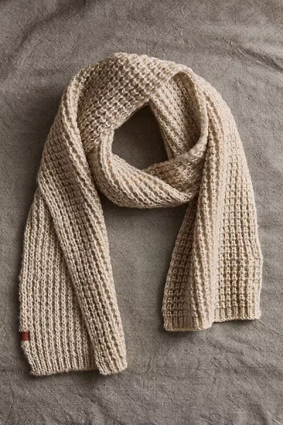 Terrain Fisherman Knit Scarf In Beige