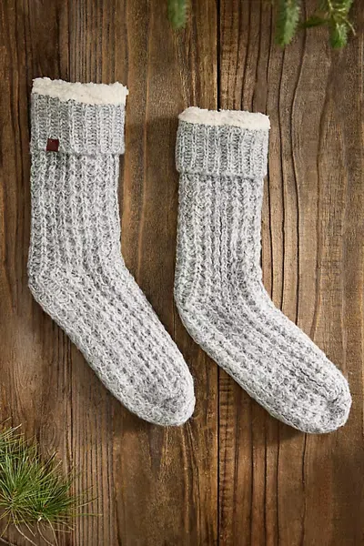 Terrain Fisherman Knit Socks In Gray