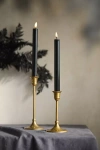 Terrain Flameless Black Wax Taper Candles, Set Of 2