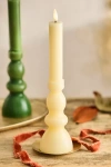 Terrain Flameless Turned Pillar Candle In Neutral
