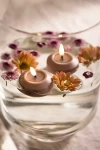 Terrain Flameless Wax Floating Tea Lights, Set Of 2 In Brown