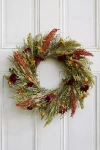 Terrain Flax And Safflower Bouquet Wreath
