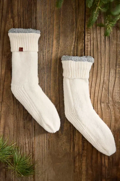 Terrain Fleece-lined Cozy Socks In Beige