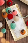 Terrain Flocked Bauble Miniature Ornaments, Set Of 20