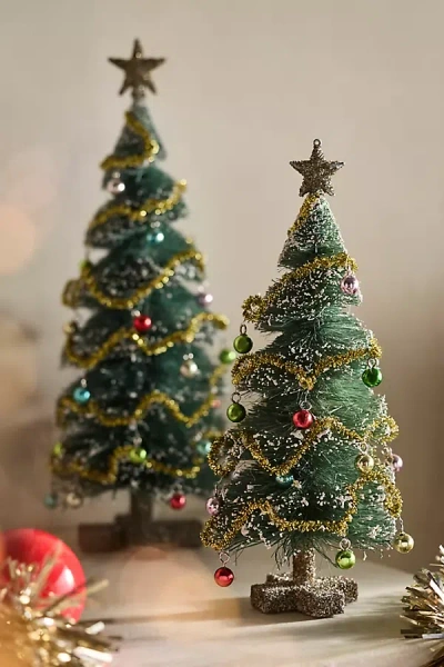 Terrain Flocked Garland Brush Tree
