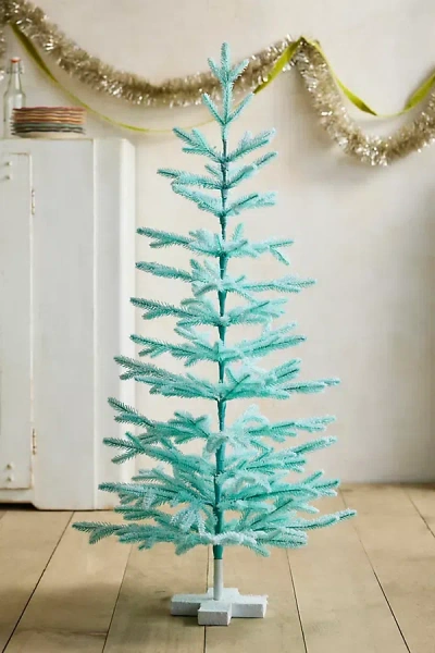 Terrain Flocked Mint Faux Fir Tree, 4'