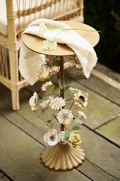 Terrain Floral Iron Side Table