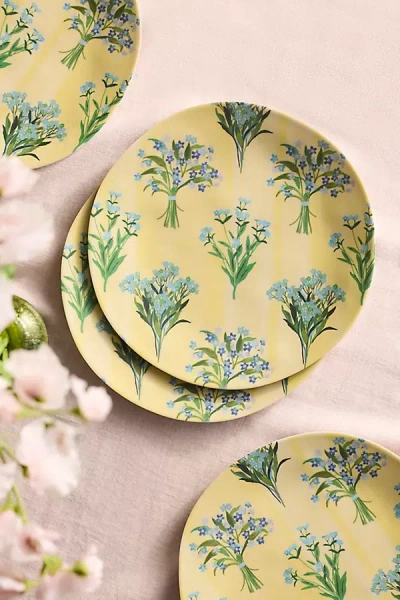 Terrain Floral Melamine Dinner Plates, Set Of 4